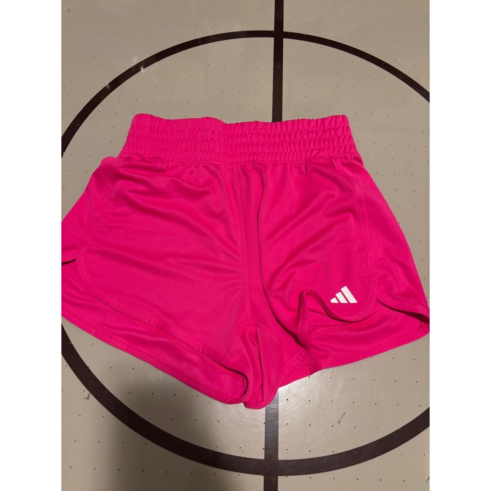 1200 Adidas Pacer Training Shorts Pink Womens XS 3 Inch Inseam Athletic Running